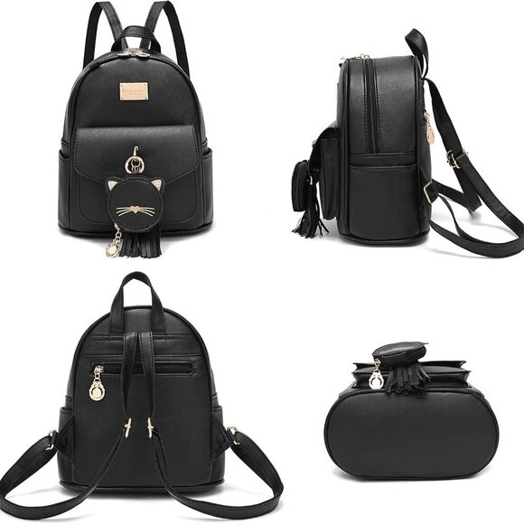 Girls Mini Leather Backpack Purse with Coin Pouch Compact Daily Use main image 5